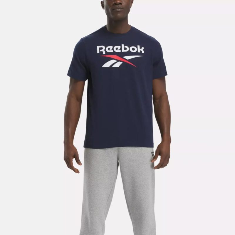 reebok mens indentity big stacked logo training tee 806419