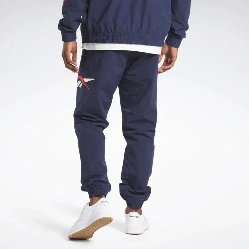 reebok mens vector navy trackpants 204753