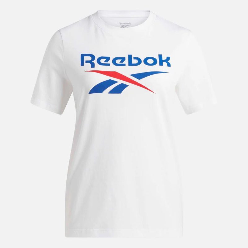 reebok womens identity big logo white tee 485067