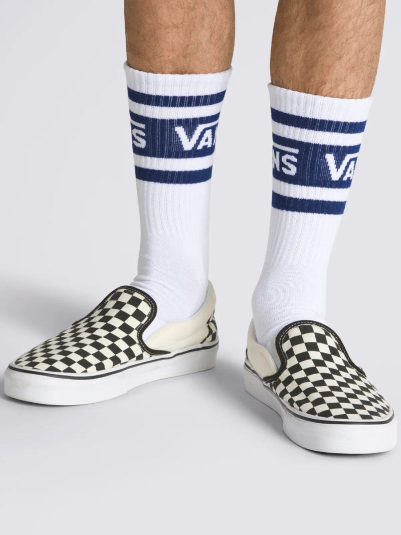 vans unisex drop v bluewhite crew socks 406366